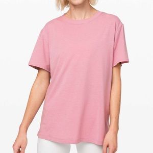 Lululemon All Yours Boyfriend Tee- pink size 4